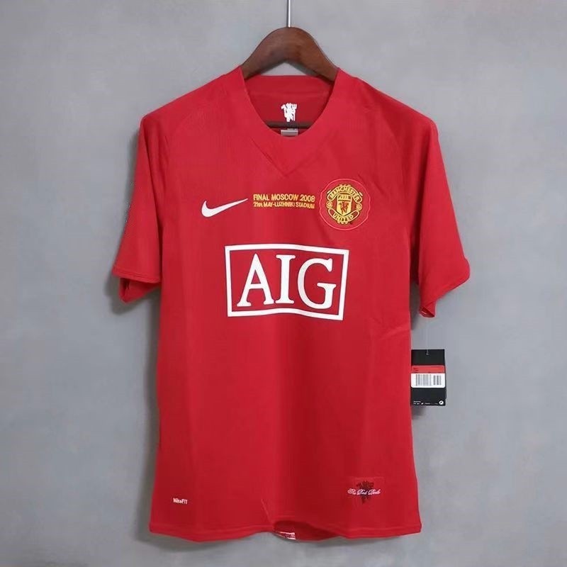 Retro Edição 2007/08 Manchester United UCL Away Football Jersey Kit S-2XL , Pode Adicionar Seu Nome E Número