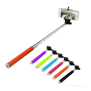 Bastão De Selfie Longo Botão Automático Varias Cores Selfie Stick