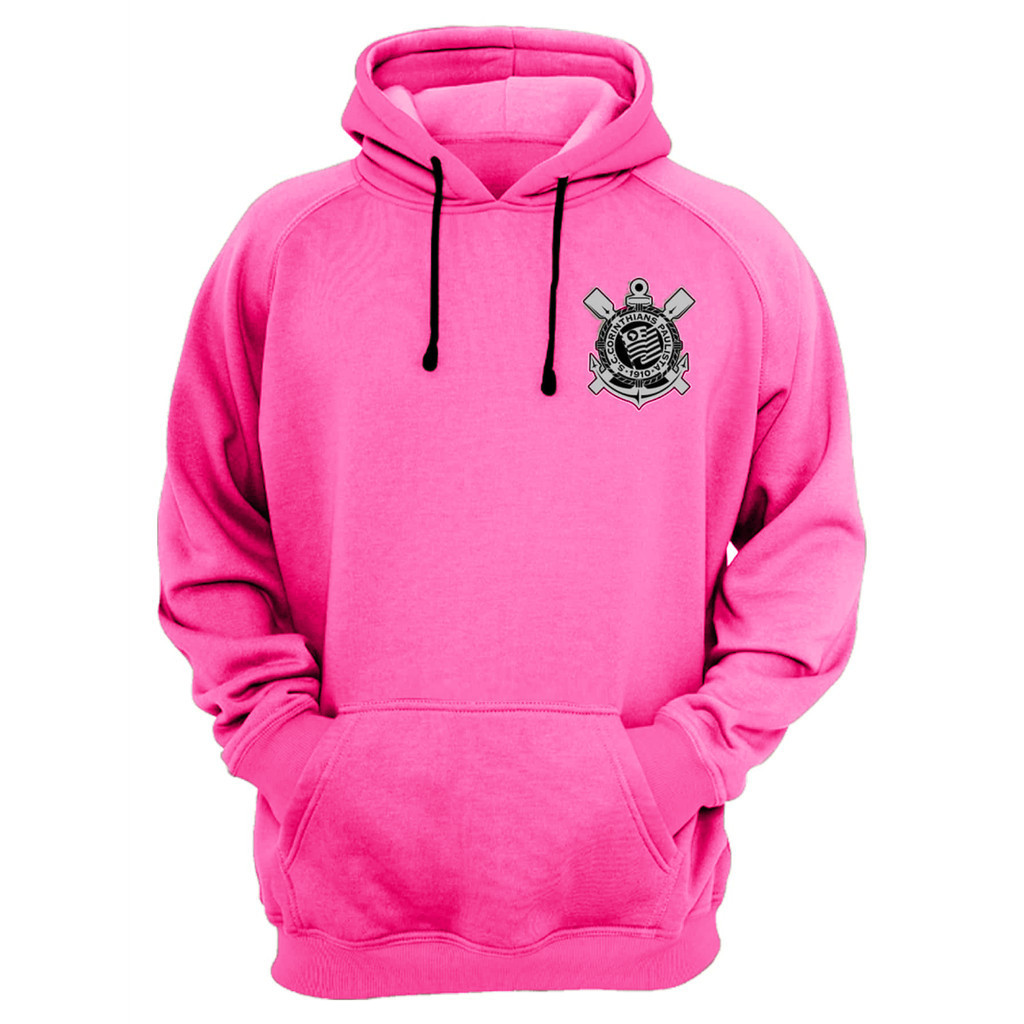 Blusa Moletom Canguru Corinthians Time Timão Alvinegro Flanelado