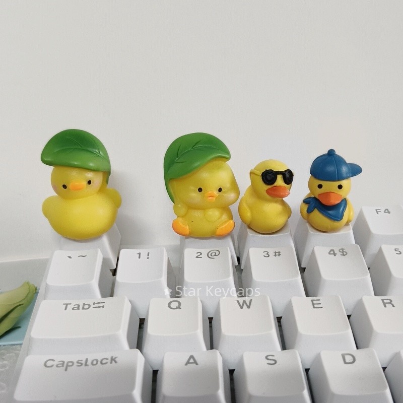 Teclas De Pato De Desenho Animado 3D Para Teclado Mecânico ECS Keycap ...