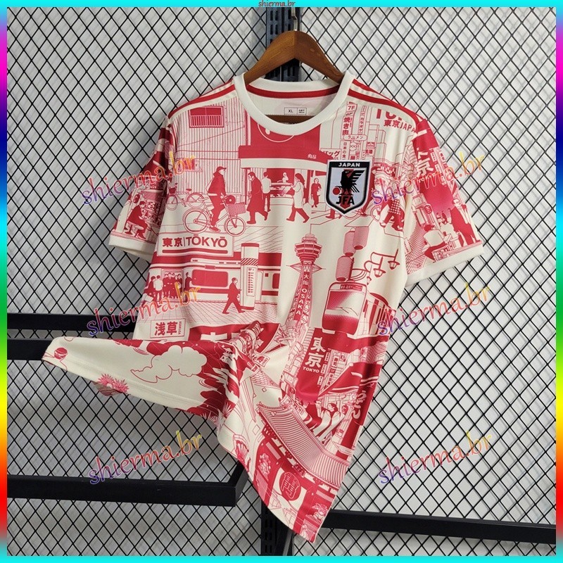 2024 Tóquio vermelho futebol RB equipe camisa R1PH