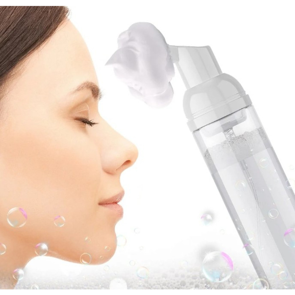 Promoção * Kit12*Frasco Pump Espumador Com Escova De Silicone Para Limpeza Facial Skin Care 120ml