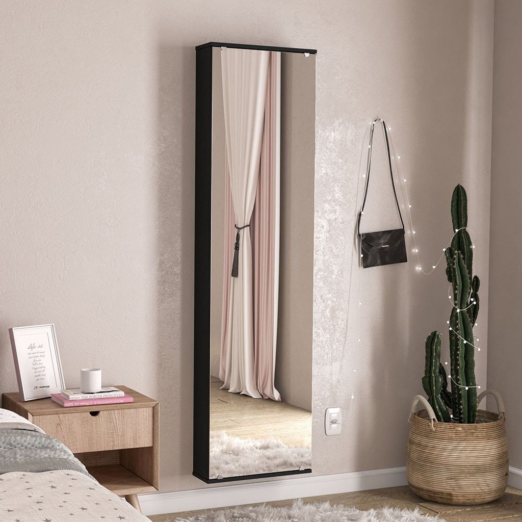 Penteadeira Armário Porta-joias com Espelho Suspenso Dubai