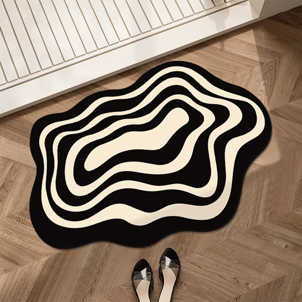 Tapetes Modernos De Forma Irregular , Antiderrapantes Laváveis Para Sala De Estar Decoração De Piso