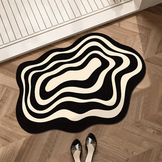 Tapetes Modernos De Forma Irregular , Antiderrapantes Laváveis Para Sala De Estar Decoração De Piso