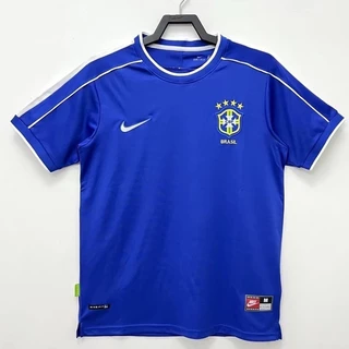 199998 Brasil Camisa Azul Retro Futebol