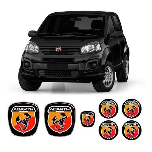 Adesivos Emblemas Abarth Novo Uno