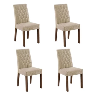 Kit 4 Cadeiras de Jantar 4256 Rustic/Imperial Madesa em Oferta na Shopee
