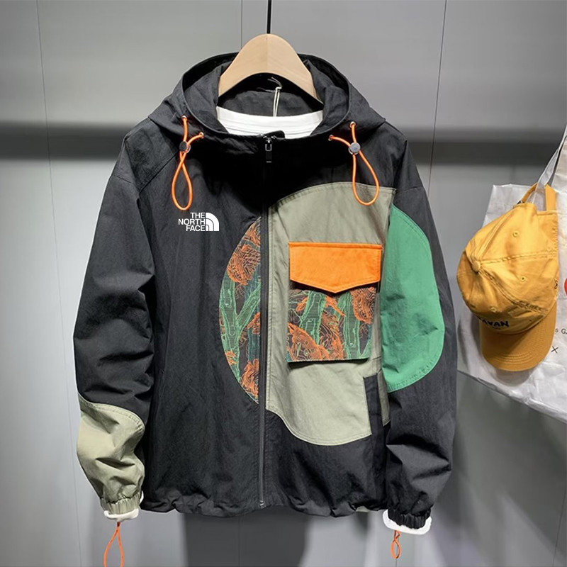 TNF Casaco De Moda De Rua Com Capuz À Prova De Vento Leve