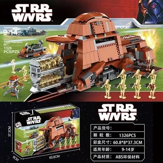 Compatível com Lego Star Wars Joint Transport Tank Trade Alliance MTT Gunboat Boy Block Block Toy 8 XX2T