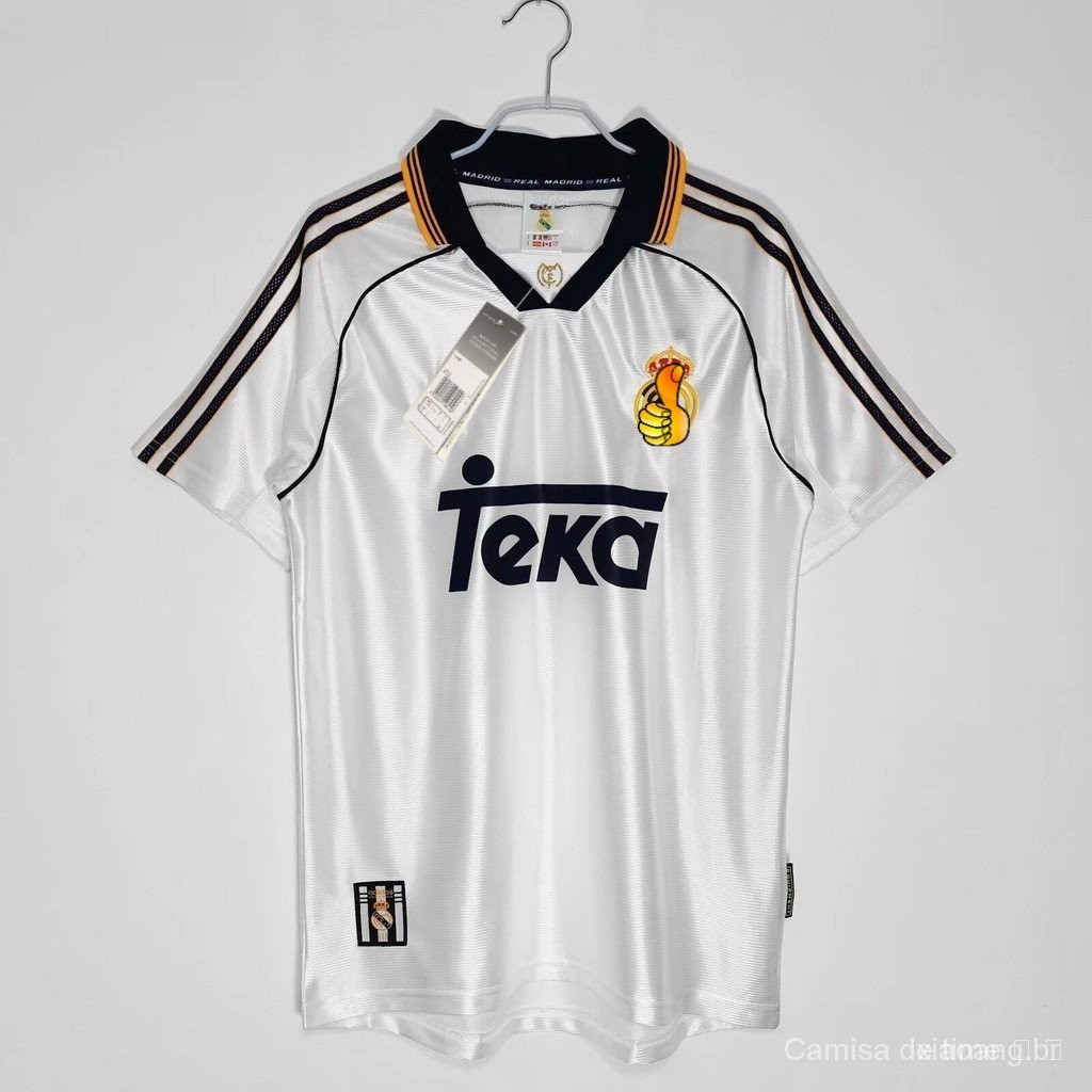 [Retro] 1998/00 R- Madrid casa/atletas/camisas de futebol de qualidade manga curta 2GAX