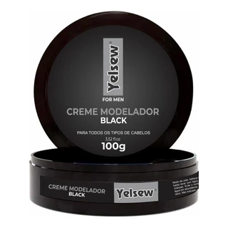 Pomada Creme Modeladora Black Yelsew 100G em Oferta na Shopee