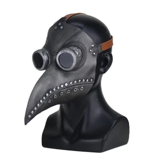 Máscara Médico Da Peste Negra Halloween Corvo Praga Latex