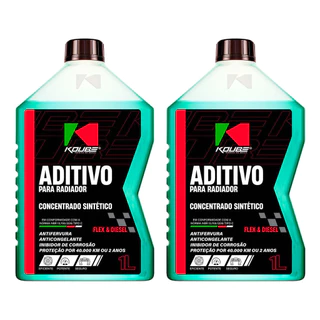 Kit Aditivo Radiador Concentrado Sintético 1L Verde (2 UND)