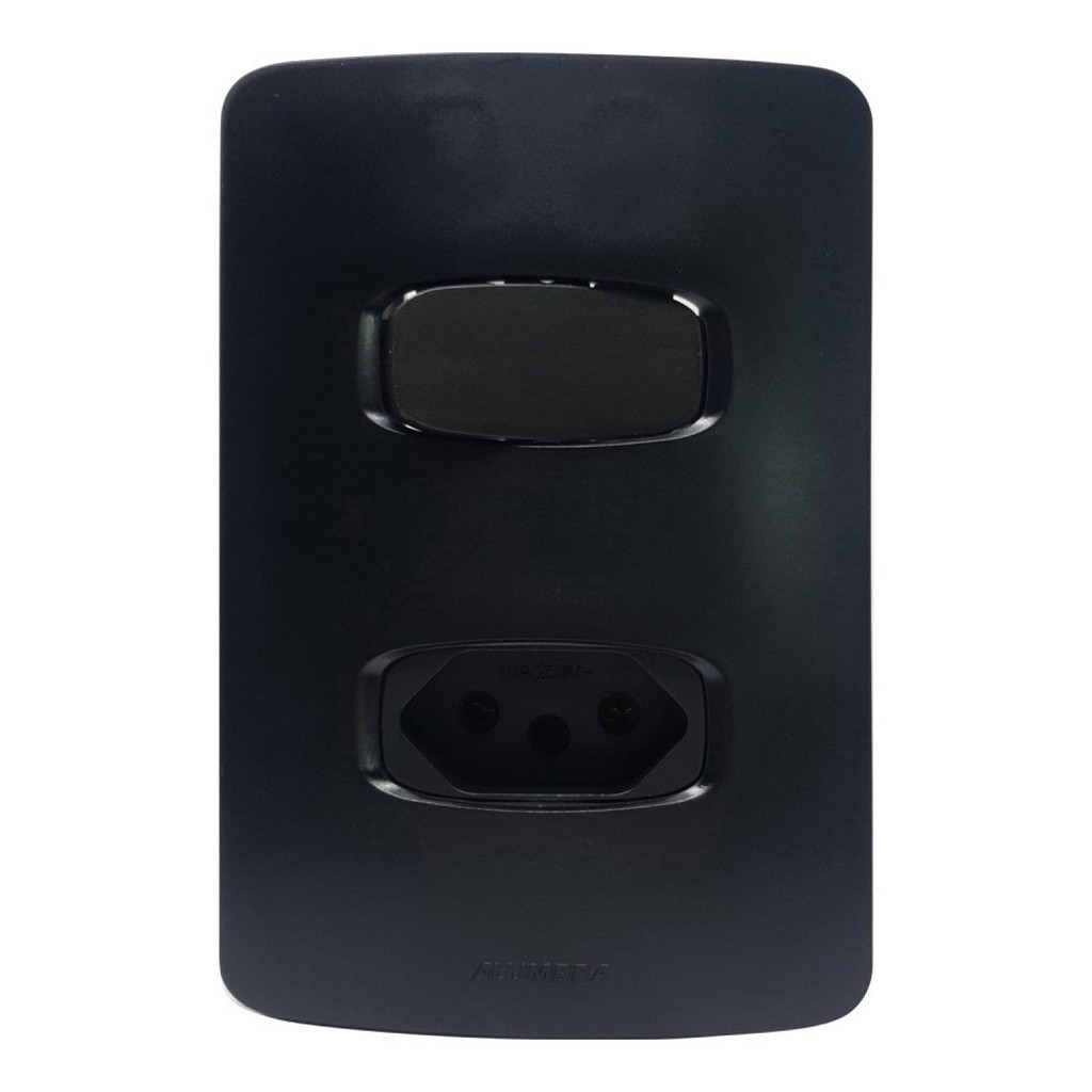 Conjunto Interruptor Simples + 1 Tomada 20A Gracia Maxx Alumbra