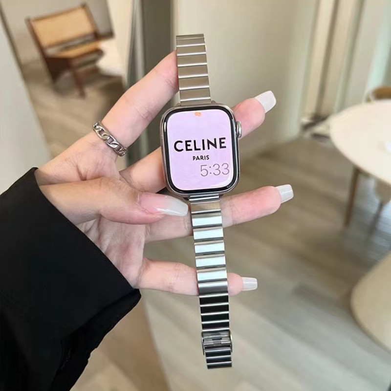 Pulseira Fina Para Relógio Apple 42mm 40mm 44mm 41mm 45mm 38mm 49mm Aço Inoxidável Feminino Correia Metálica iWatch Série 9 8 7 6 SE 5 4 3 Ultra 2