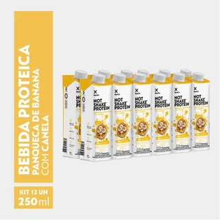 Kit 12x Bebida Proteica NotCo NotShake Protein 16g de Proteína Panqueca de Banana com Canela 250ml