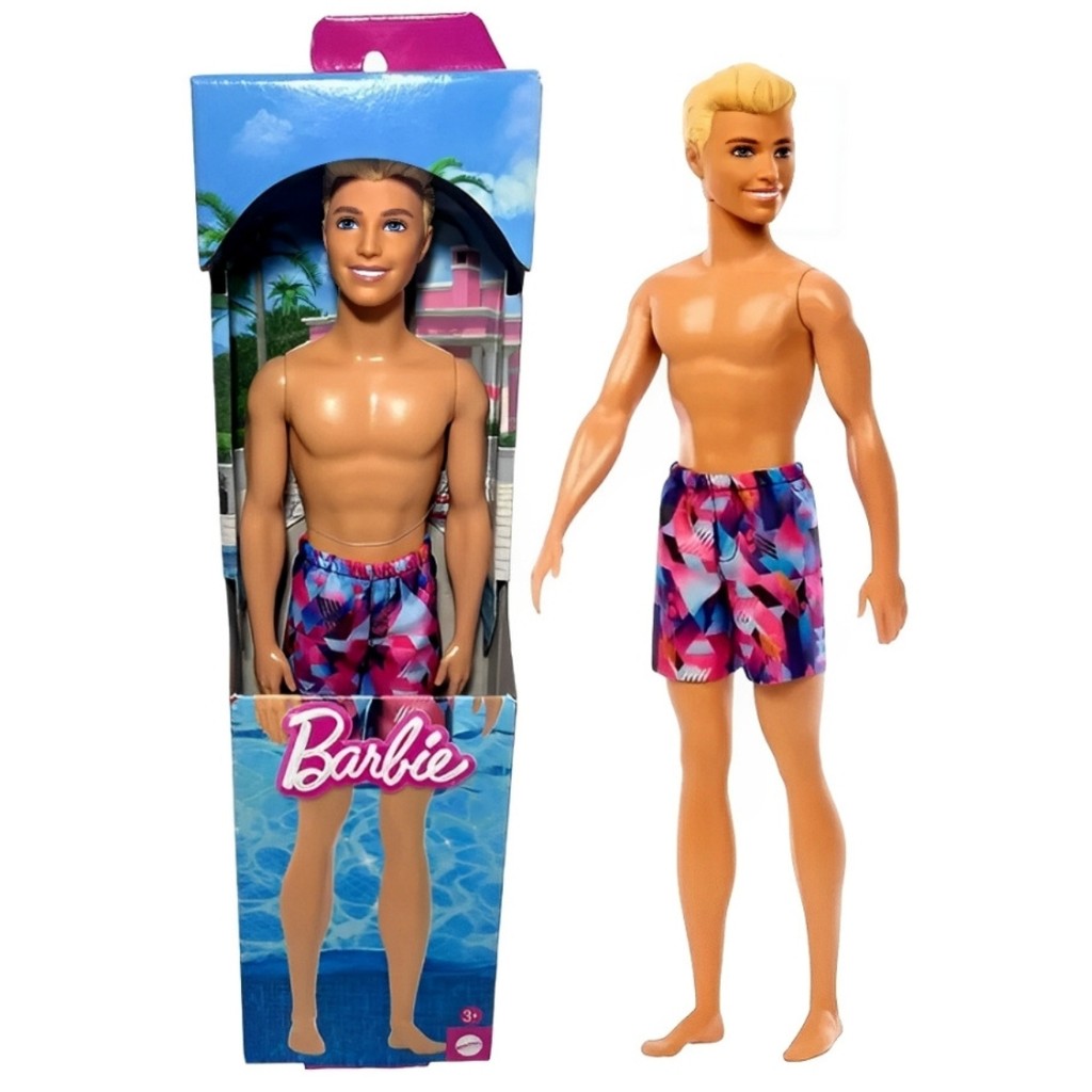Barbie Boneco Infantil Articulado Ken De Praia Tye Dy HXX52