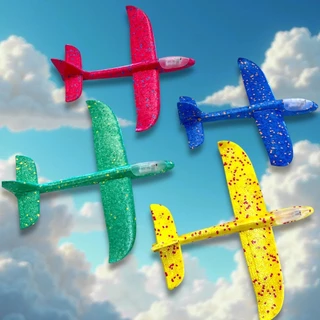 Lançador De Avião(COM LUZ) 2 em 1 (grande) Planador Brinquedo Infantil De Espuma Catapulta/WJ88