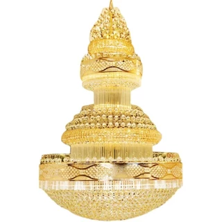 Lustre Cristal Imperial Gold 120CM - Smart Norte