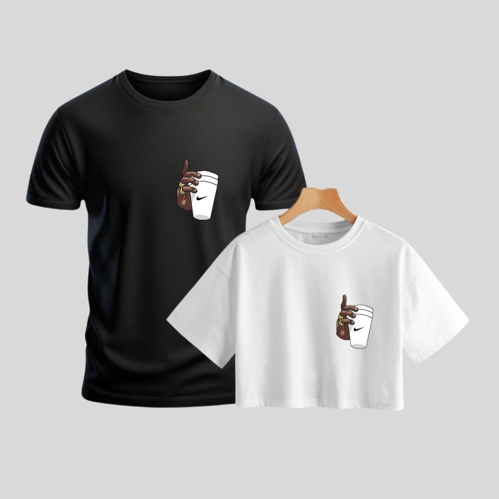 T Shirt Conjuntos De Roupas Namorados Kit Roupa Casal Camiseta