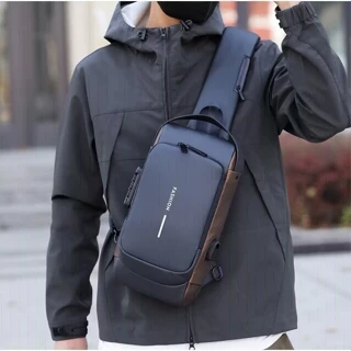Bolsa Masculina Pochete Transversal Cadeado Ombro Impermeável Tecido Liso Antifurto Bolsa de Peito em Oferta na Shopee