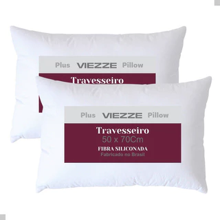 Kit 2 Travesseiros Select Conforto Viezze 70x50cm Toque Macio