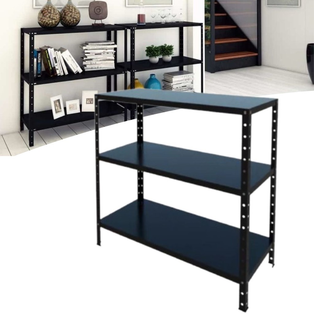 Estante de Aço Suporta 105kg 3 prateleiras de aço 30x92/ Armário de aço multiuso Estante para Livros