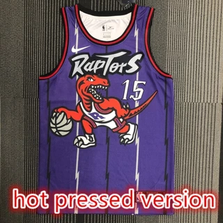 Camisa nba Versão Prensada A Quente Toronto Raptors # 15 De Basquetebol Carter