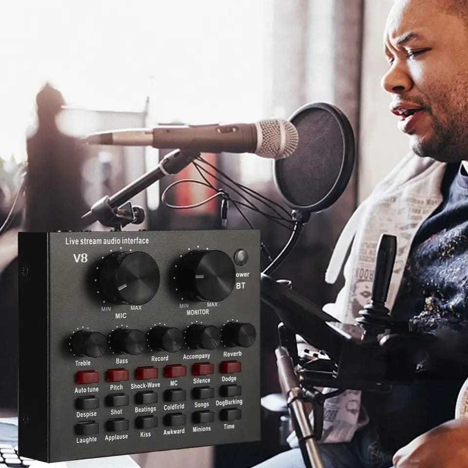 Mesa De Som V8 Áudio Conjunto Interface Externa Usb Smart top qualidade luxo MTV8 F4