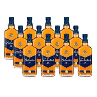 Whisky Escocês Ballantines 12 anos 750ml Caixa com 12 unidades