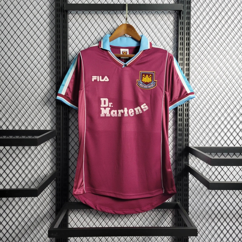 Retro 99-01 West Ham United home S-XXL Thai Versão Da Camisa De Futebol 1 : 1