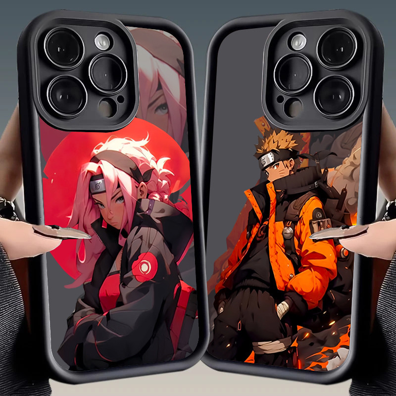 Capa De Silicone Líquido Macio Para Telefone Samsung Galaxy S23 FE S24 Ultra S23 S22 S21 Plus S21 S20 Naruto Vortex