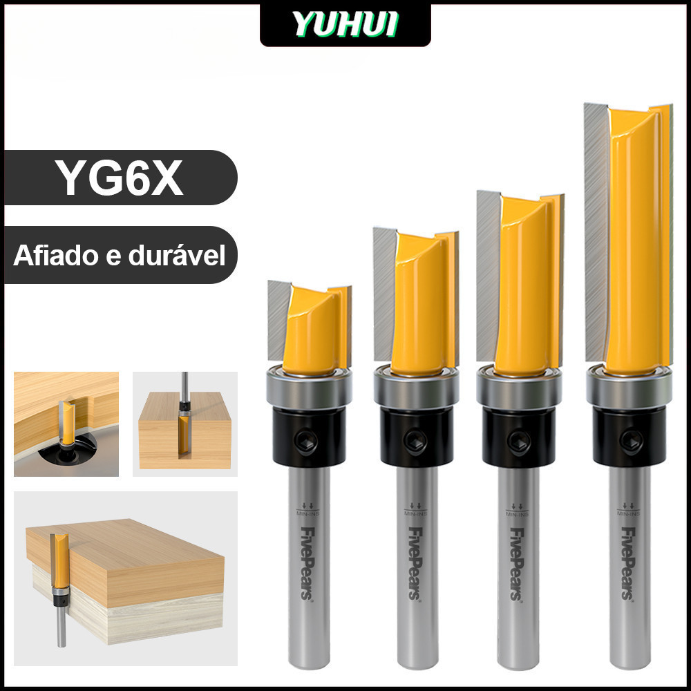 Fresa de madeira de 6mm Fresa de lâmina de aço tungstênio Fresa de corte de metal duro