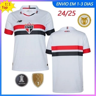 2024/2025 São Paulo Equipe de Futebol Tailandês Masculino Branco T-Shirt Versão 1:1