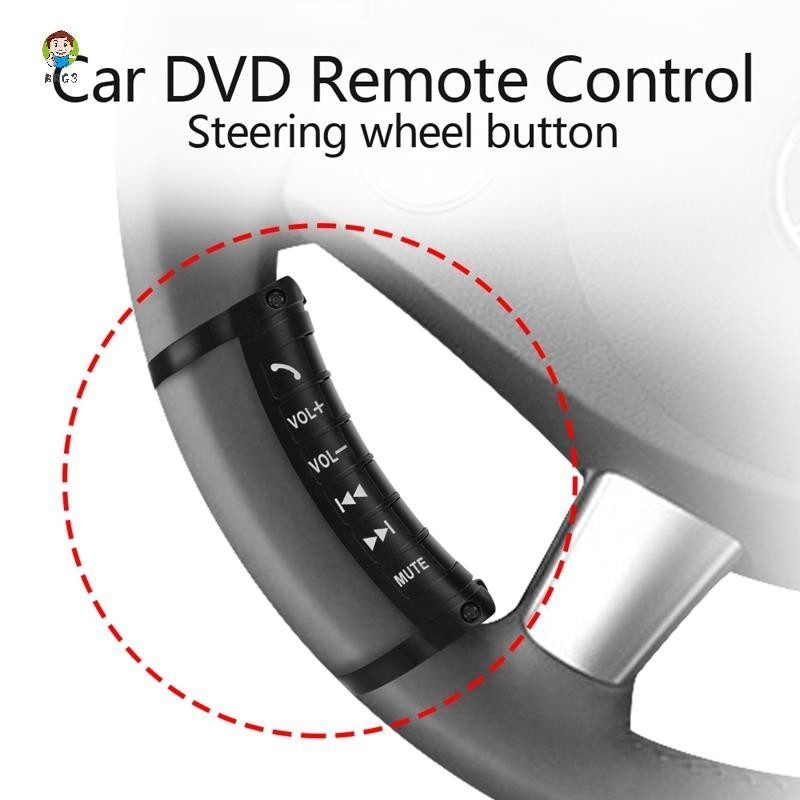 Botão Universal De Controle Remoto Do Volante Carro Multi-Função Bluetooth Sem Fio Para DVD Player 2DIN