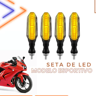 KIT 4 Seta Esportiva Pisca Led Modelo P26 Moto KAWASAKI NINJA EX 250 J 2010 2011 2012 2013 2014 2015