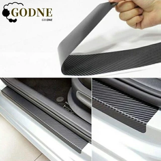 GODNESSFO Soleira Da Porta Do Carro , Tampa Automática 4D Protetor Contra Arranhões De Fibra De Carbono , Adesivo Universal De Placa Preta Anti-Choque Painel De Degraus