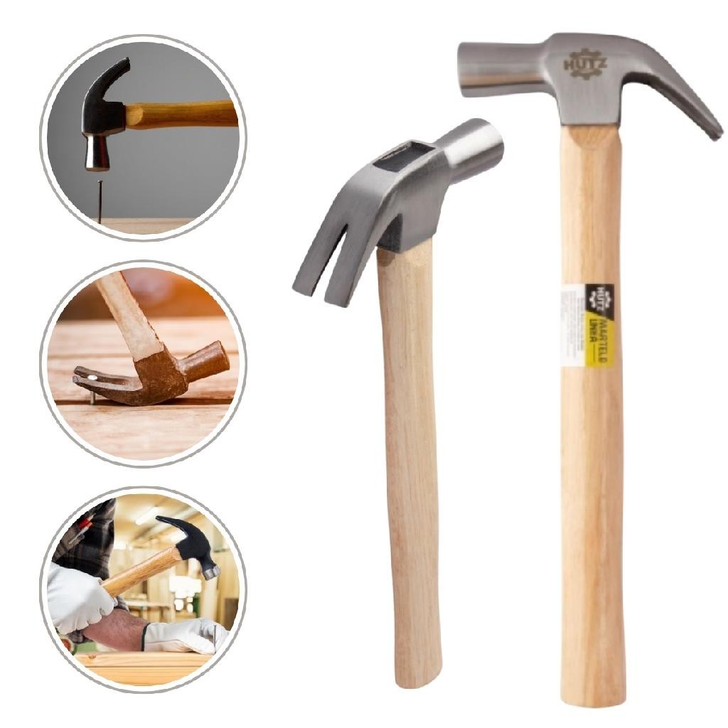 Martelo Unha Aço C/ Cabo De Madeira Carpinteiro Profissional | Shopee ...