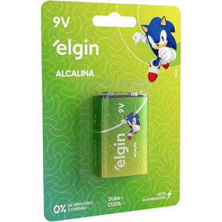 Bateria Elgin Alcalina 9V