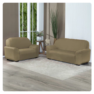 Kit Capa De Sofá Lisa 3 E 2 Lugares Coladinha Varias Cores em Oferta na Shopee