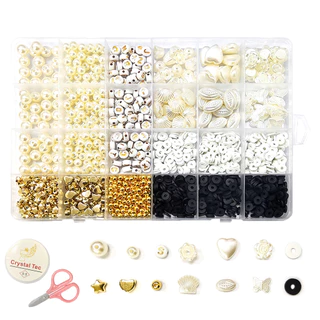 DAZZY Kit Miçangas Colorida 1000 Pç P/fazer Pulseiras E Brinde Diy DIY-610