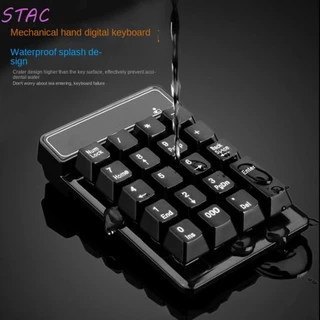 Teclado Numérico Sem Fio STAC 2.4G , Sensação Mecânica 19 Teclas Pequeno Bluetooth Para Computador , À Prova D'água