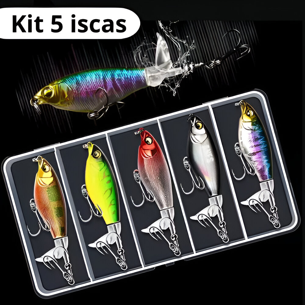 Isca Artificial para Tucunaré e Traíra - Kit Completo 5 Peças com ...