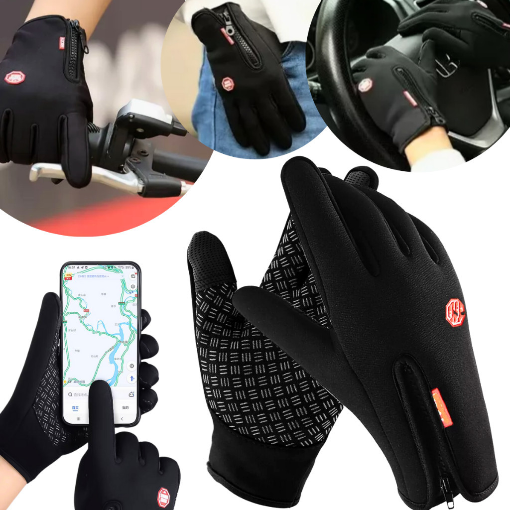 Luva Térmica Frio Antiderrapante Resistente A Água Unissex Para Moto E ...