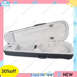 🌹Estojo Para Violino 4/4 Tamanho Profissional Formato Triangular Rígido-Prata Dentro De Peças Novo