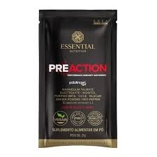 Essential Nutrition Pre action Energy drink 27g maca e limao | Shopee ...