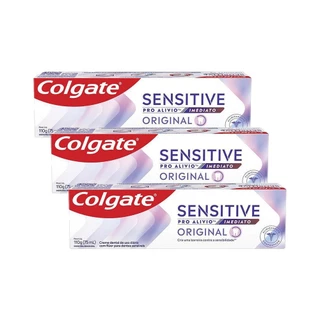 Kit C/ 3 Cremes Dentais Colgate Sensitive Pro-Alívio 110g em Oferta na Shopee