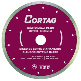 Disco diamantado liso para cortes em pisos de 200 mm - 60570 - Cortag