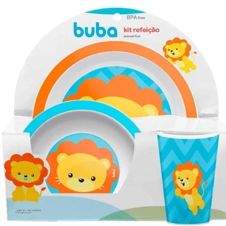 Kit Refeição Animal Fun Leão 10734 - Buba